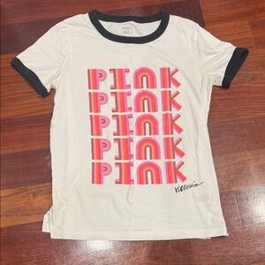 Victoria's Secret White Tee with Pink Graphic